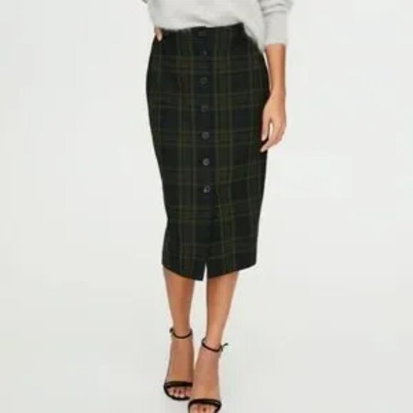 Wilfred Green Plaid Pencil Skirt - US8 - Worn Once - Picture 1 of 6